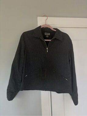 Vintage GAP Charcoal Grey Tailored Zip-Front Jacket